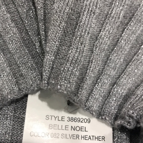 Court & Rowe Metallic Mock Neck Ribbed Sweater - Picture 4 of 6